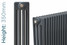 NF4-A-350-TH - Infinity Anthracite 4 Column Radiator 16 Sections H350mm X W760mm NF4-A-350-TH - Infinity Anthracite 4 Column Radiator 16 Sections H350mm X W760mm